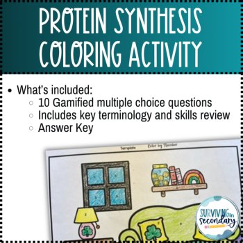 Protein Synthesis St. Patrick's Day Coloring Activity, image 4