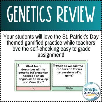 Genetics Review | St. Patrick’s Day Secret Message Digital Activity, image 3