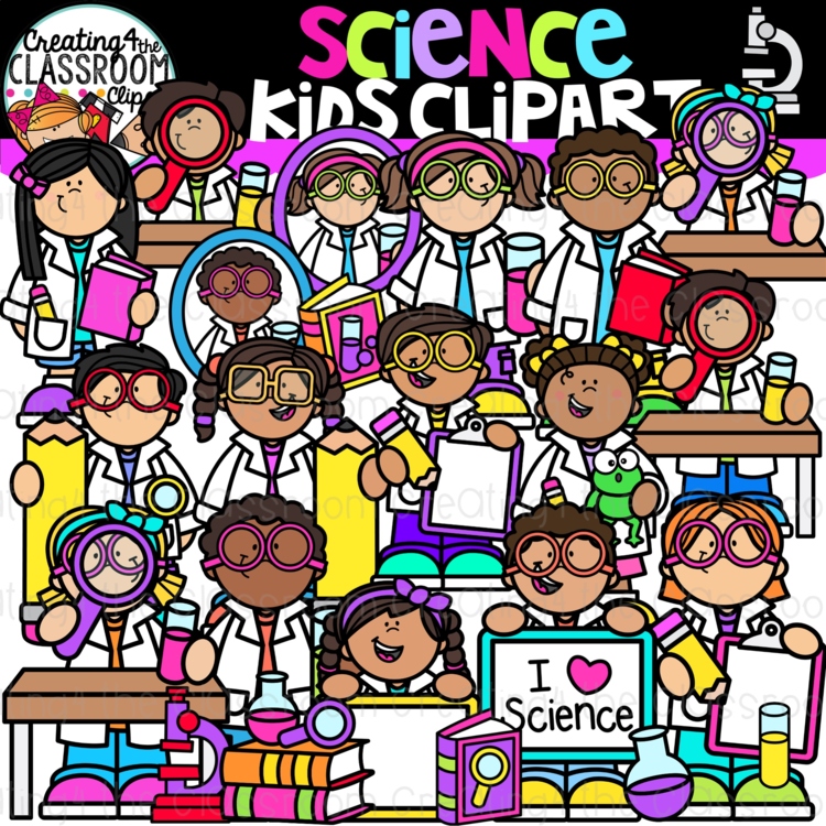 Science Kids Clipart | Science Clip Art for Activities, Worksheets