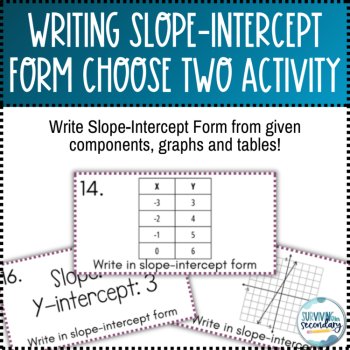 Writing Slope-Intercept Form Choose Two Digital Activity, image 4