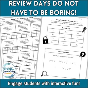Biology Midterm Review Activity - Test Prep Activity - Great for Keystone Review, image 2