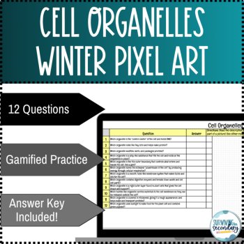 Cell Organelle Winter Pixel Art | Self-Checking Digital Resource, image 3