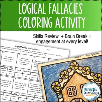 Logical Fallacies Gingerbread Coloring Activity for ELA and more!, image 2