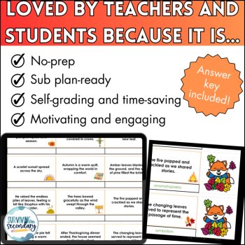 Literary Devices Fall-Themed Review - Digital Activity for ELA, image 4