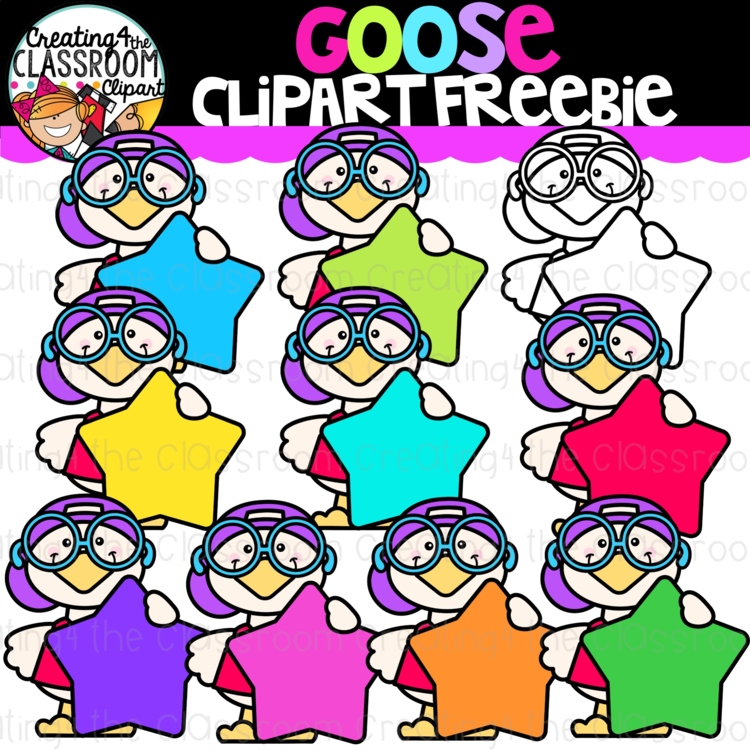 FREE Silly Goose Clipart – Silly Goose clipart for worksheets