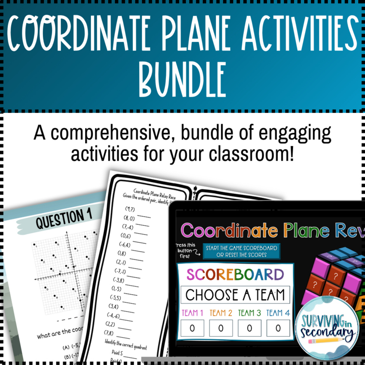 Coordinate Planes Activities Bundle