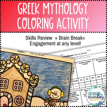 Greek Mythology Gods and Goddesses  Holiday Gingerbread Coloring Activity, image 2