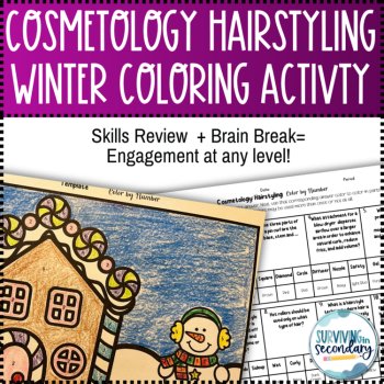 Cosmetology: Hairstyling Holiday Gingerbread Coloring Activity, image 2