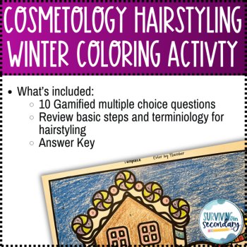 Cosmetology: Hairstyling Holiday Gingerbread Coloring Activity, image 3