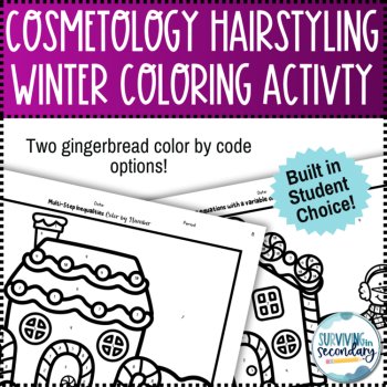 Cosmetology: Hairstyling Holiday Gingerbread Coloring Activity, image 4