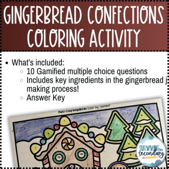 Gingerbread Confections Holiday Coloring Activity, image 3