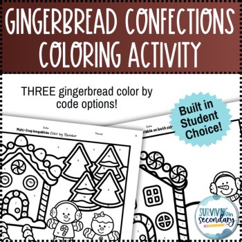 Gingerbread Confections Holiday Coloring Activity, image 4