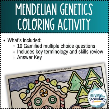Mendelian Genetics Holiday Gingerbread Coloring Activity, image 3