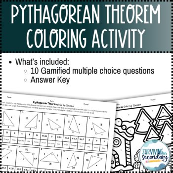 The Pythagorean Theorem Holiday Gingerbread Coloring Activity, image 3