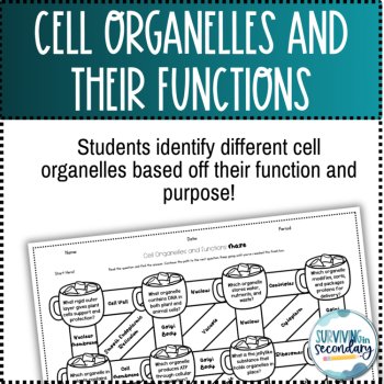 Cell Organelles and Their Functions Maze Worksheets, image 2