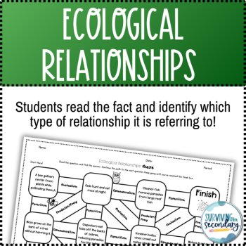 Ecological Relationships Maze Worksheet, image 2