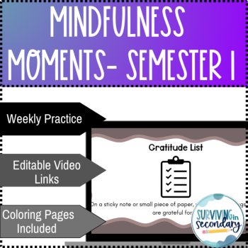 Weekly Mindfulness Moments Presentation for Students- Semester 1, image 3