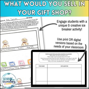 Museum of You Creative Ice Breaker - Back to School Print and Digital Activity, image 2