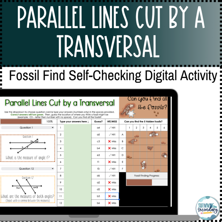 Parallel Lines Cut by A Transversal Fossil Find Digital Activity