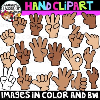 Hand Clipart Growing Bundle | Hands in action Clip Art for Worksheets, image 2