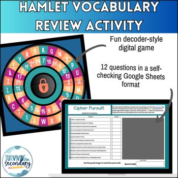 Hamlet Act II Vocabulary - Cipher Pursuit Digital Game for High School English, image 2