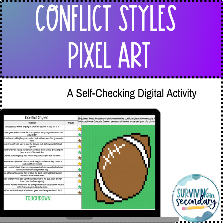 Conflict Styles Pixel Art Digital Activity