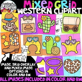 Mixed Grid Puzzles 4 Clipart Bundle {Puzzle Clipart}, image 2