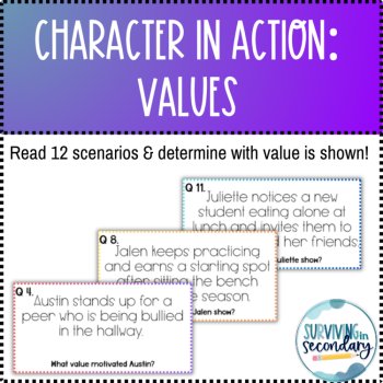 Character in Action: Values | Self-Checking SEL & Health Class Practice, image 2