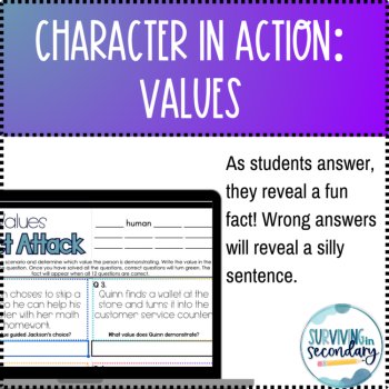 Character in Action: Values | Self-Checking SEL & Health Class Practice, image 3