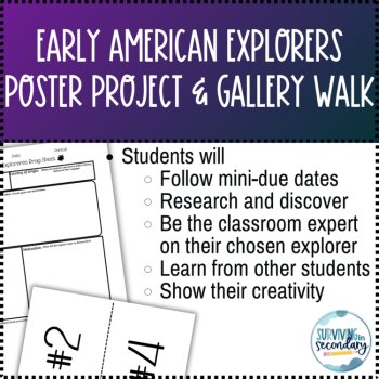 Early American Explorers Poster Project and Gallery Walk, image 3