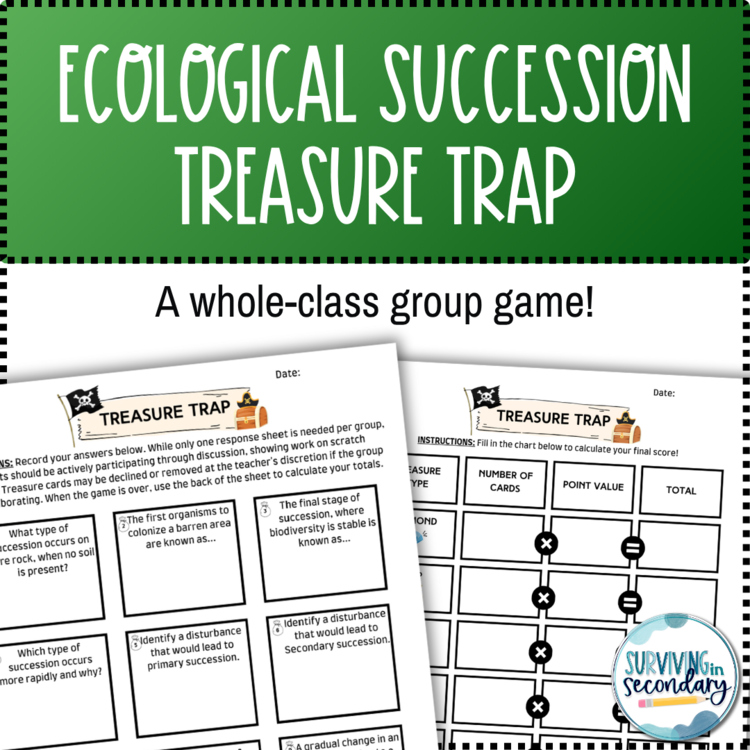 Ecological Succession Treasure Trap Whole Class Game