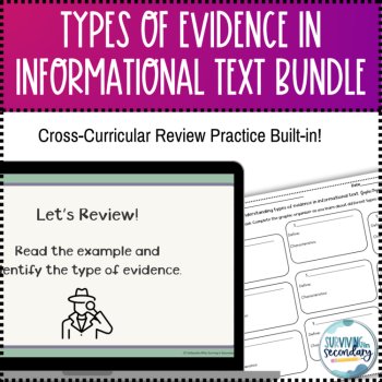 Types of Evidence in Informational Texts Lesson and Practice Bundle, image 2