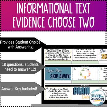 Types of Text Evidence Identification Digital Choose Two Activity, image 2