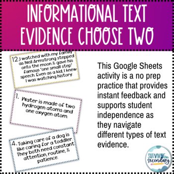 Types of Text Evidence Identification Digital Choose Two Activity, image 3