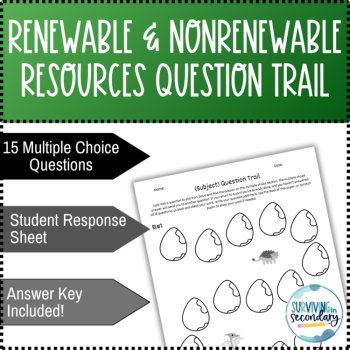 Renewable and Non-renewable Energy Resources Question Trail Cross-Curricular ELA, image 3