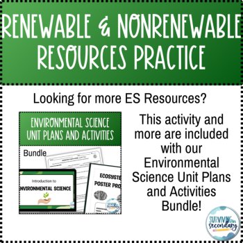 Renewable and Non-Renewable Energy Resources Maze Worksheet, image 2