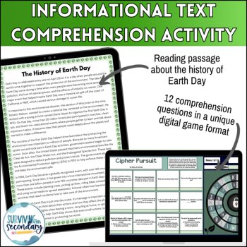 History of Earth Day Reading Comprehension & Digital Resource Activity, image 2