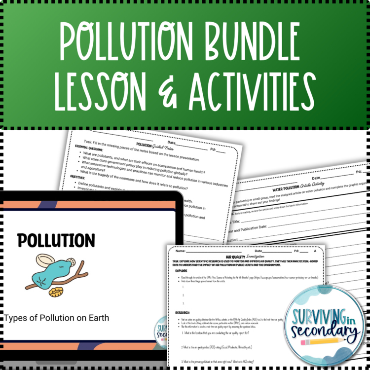 Pollution Unit Bundle and Activities