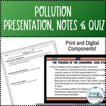 Pollution: Unit Lesson Presentation, Notes and Quiz, image 3