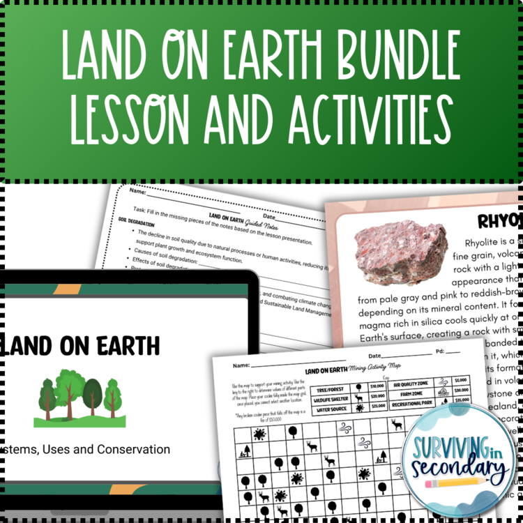 Land on Earth Lesson Unit Bundle and Activities