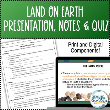 Land on Our Planet: Unit Lesson, Notes and Quiz, image 2