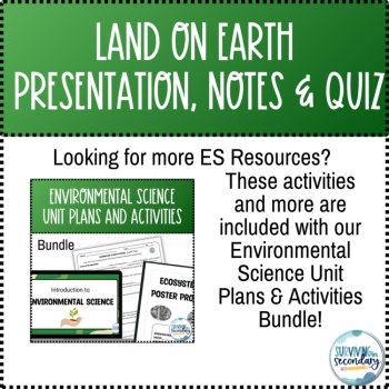 Land on Our Planet: Unit Lesson, Notes and Quiz, image 3