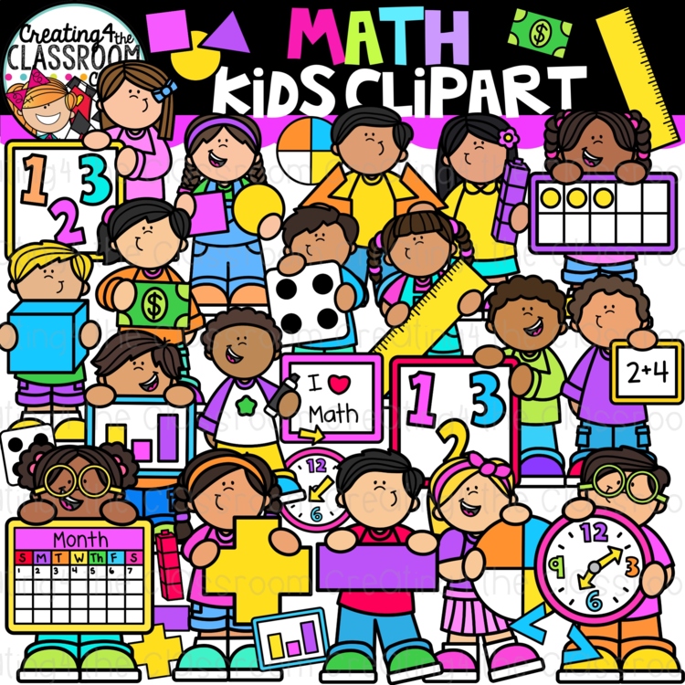 Math Kids Clipart | Math Clip Art for Activities, Worksheets