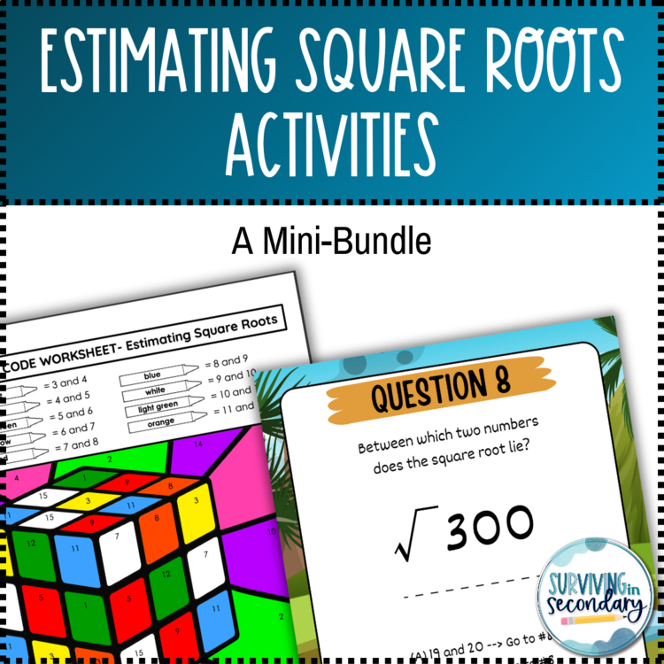 Estimating Square Roots Activities Mini-Bundle