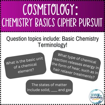 Cosmetology: Chemistry Terminology Basics Digital Resource Cipher Pursuit, image 3