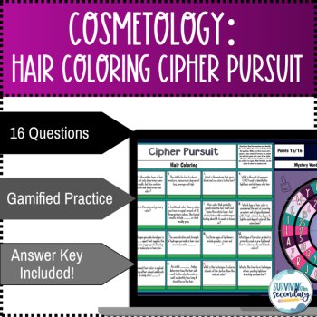 Cosmetology: Hair Coloring Digital Resource Cipher Pursuit, image 2
