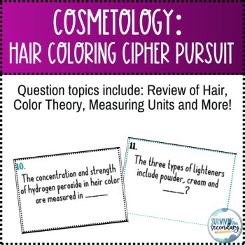 Cosmetology: Hair Coloring Digital Resource Cipher Pursuit, image 3