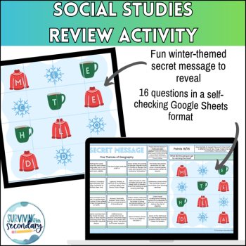 Five Themes of Geography Secret Message - Digital Activity - Social Studies, image 2
