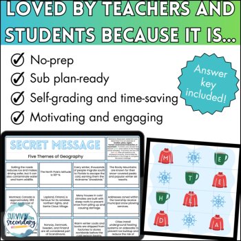 Five Themes of Geography Secret Message - Digital Activity - Social Studies, image 4