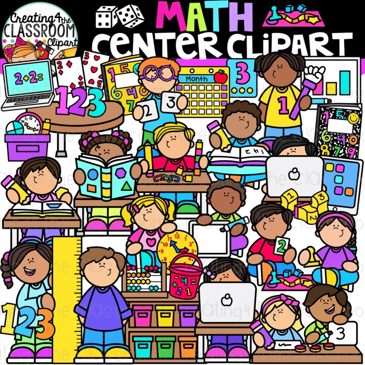 Math Center Kids Clipart | Math Clip Art for Worksheets